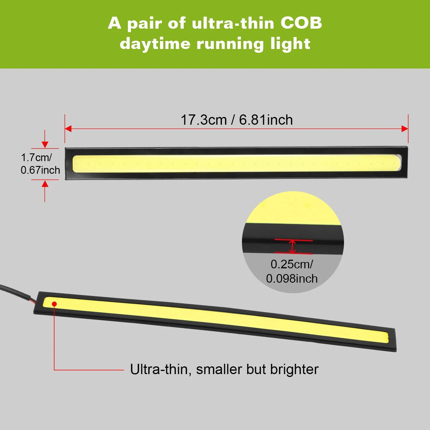 2-Pieces: Car LED Daytime Running Lights