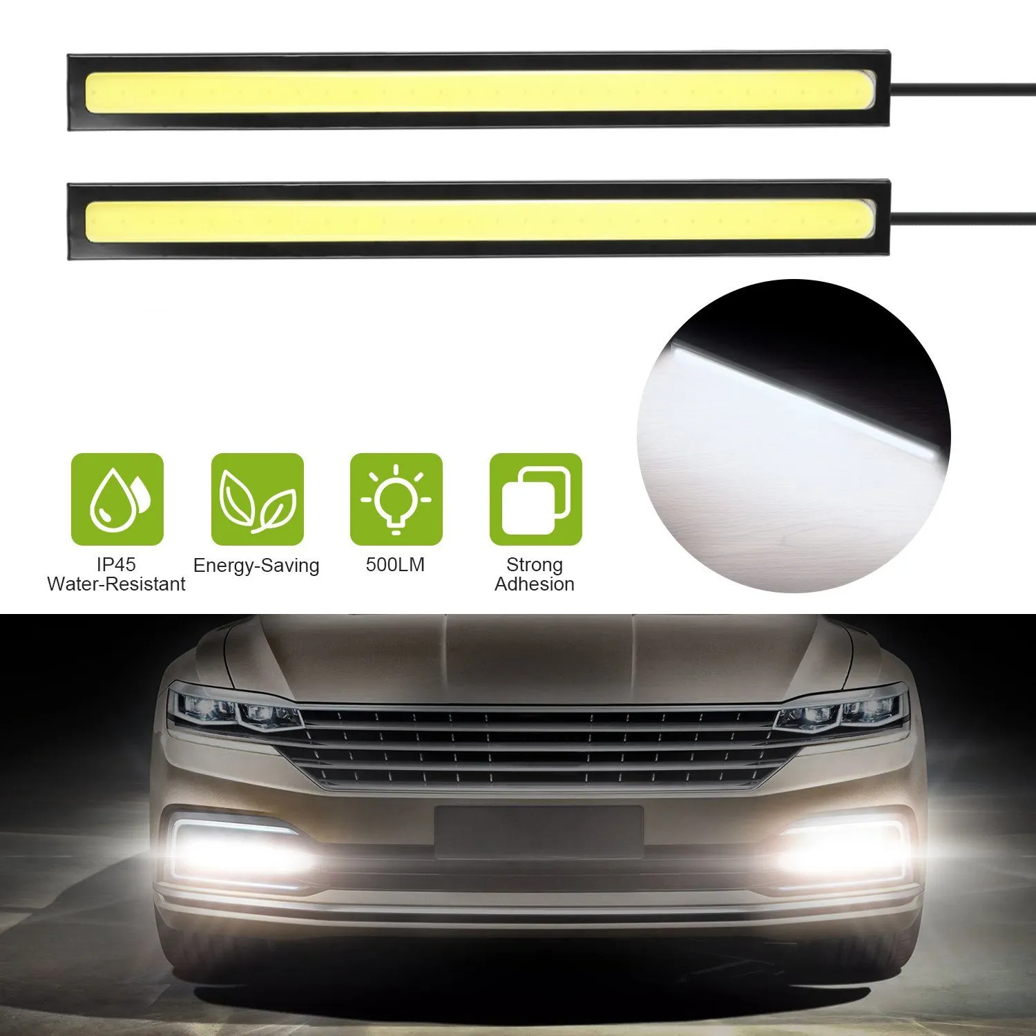 2-Pieces: Car LED Daytime Running Lights