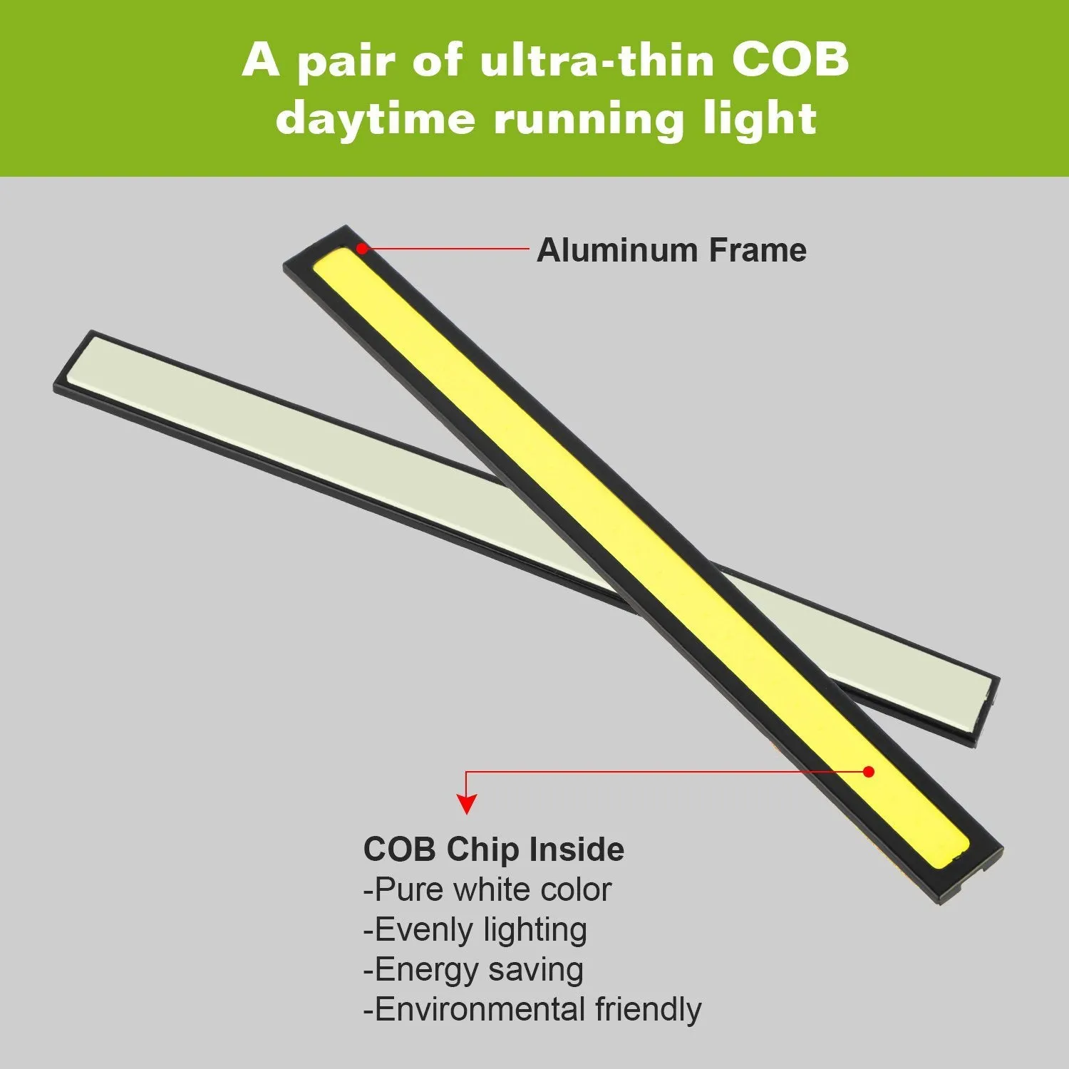 2-Pieces: Car LED Daytime Running Lights