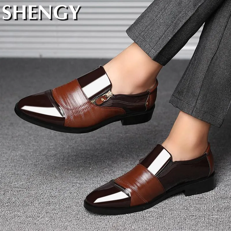 2020 Business Shoes Men Luxury Oxford Breathable Pu Leather Shoes Formal Dress Shoes Male Office Par