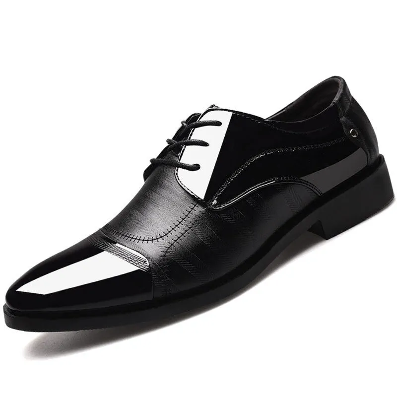 2020 Business Shoes Men Luxury Oxford Breathable Pu Leather Shoes Formal Dress Shoes Male Office Par