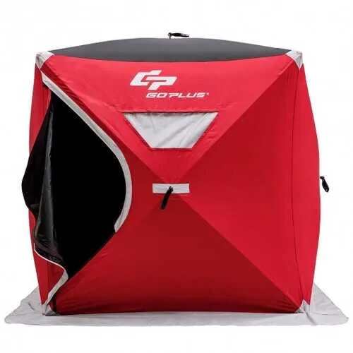 3-person Portable Pop-up Ice Shelter Fishing Tent with Bag