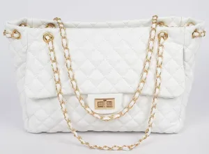 Accessories-Quilted Faux Leather Bag