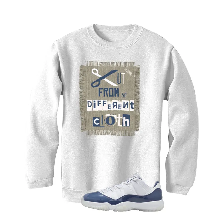 Air Jordan 11 Low Diffused Blue White T-Shirt (Cut from a different cloth)| illcurrency