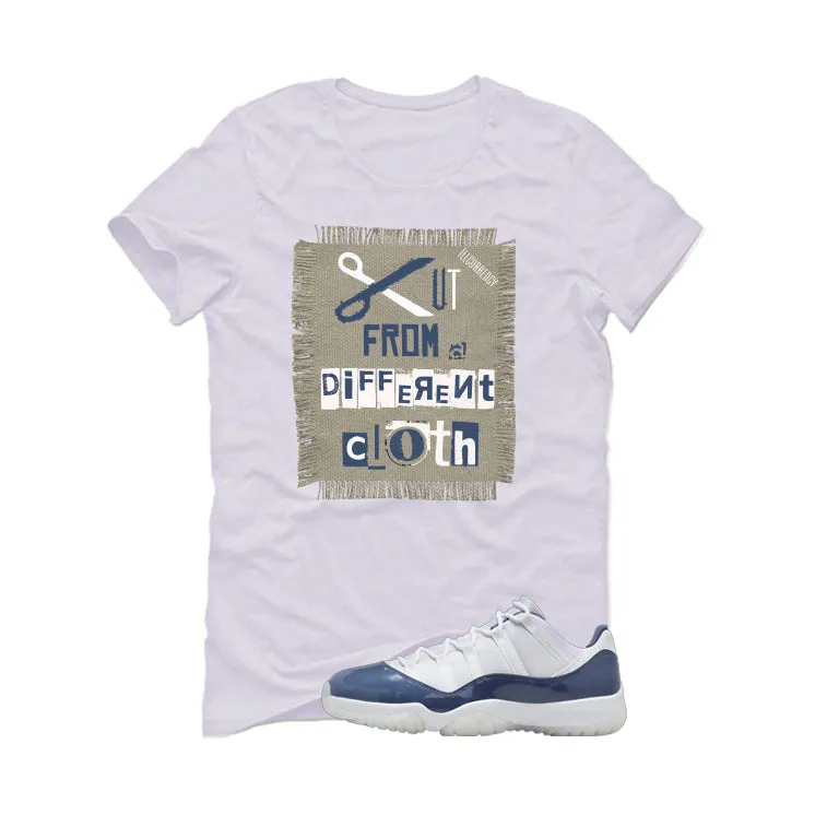 Air Jordan 11 Low Diffused Blue White T-Shirt (Cut from a different cloth)| illcurrency