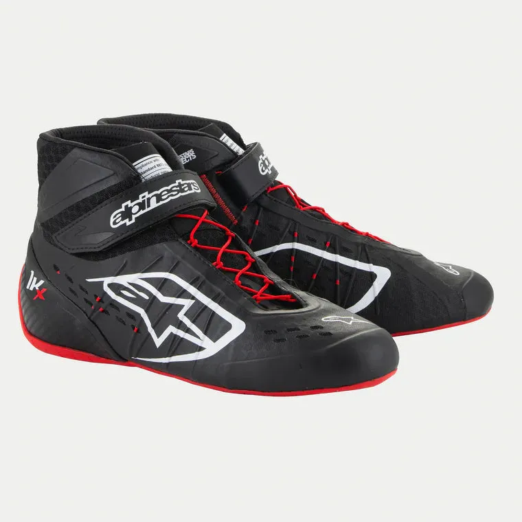 ALPINESTARS 2712124_123_10,5 Karting shoes TECH-1 KX V3 FIA 8877-2022 - Black / White / Red, Size 10,5