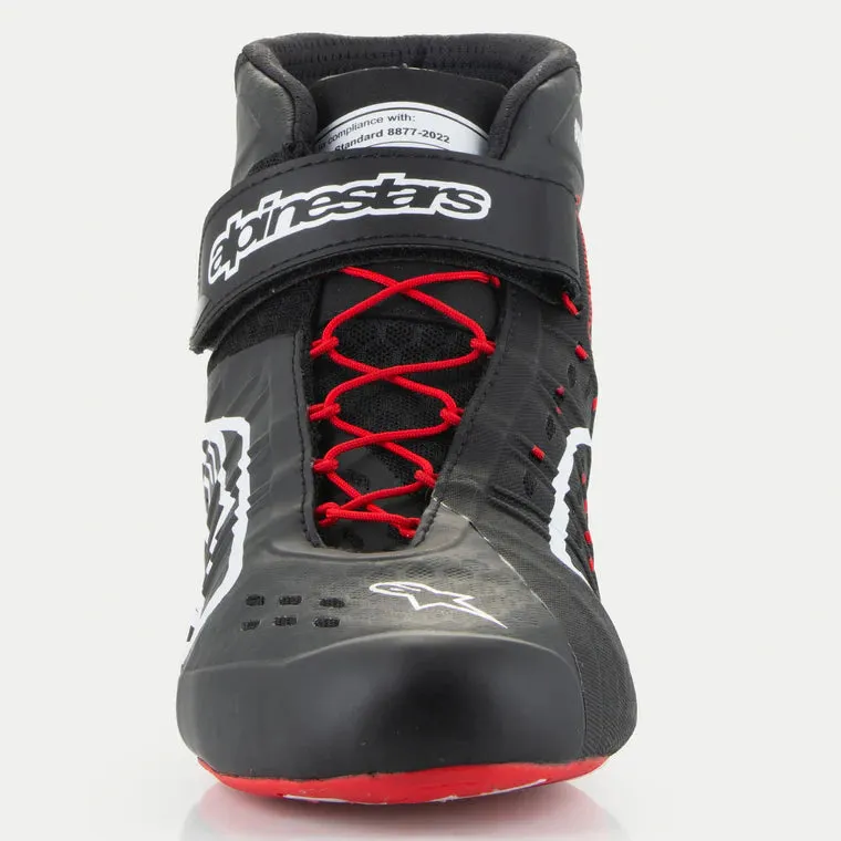 ALPINESTARS 2712124_123_10,5 Karting shoes TECH-1 KX V3 FIA 8877-2022 - Black / White / Red, Size 10,5