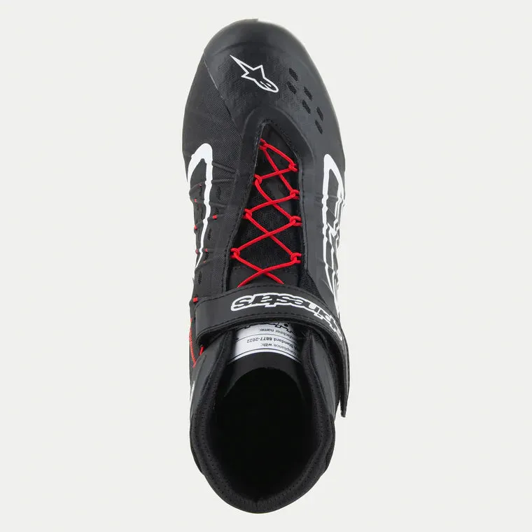 ALPINESTARS 2712124_123_10,5 Karting shoes TECH-1 KX V3 FIA 8877-2022 - Black / White / Red, Size 10,5