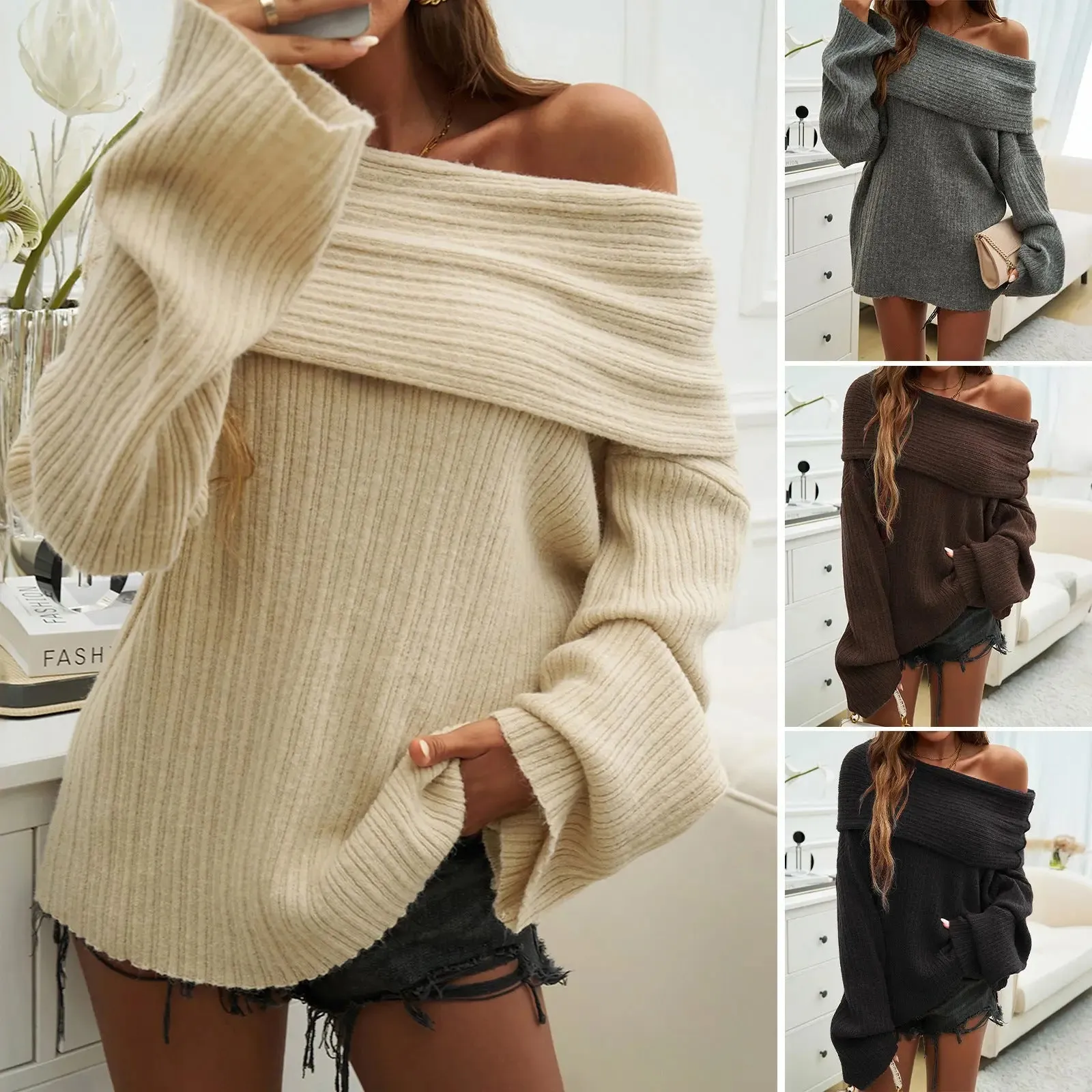 Autumn And Winter Loose Temperament Pullover Long Sleeve Sweater