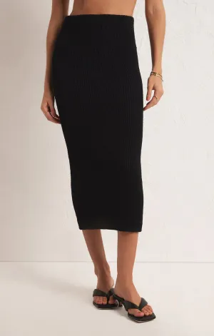 Aveen Crinkle Knit Stretch Midi Skirt