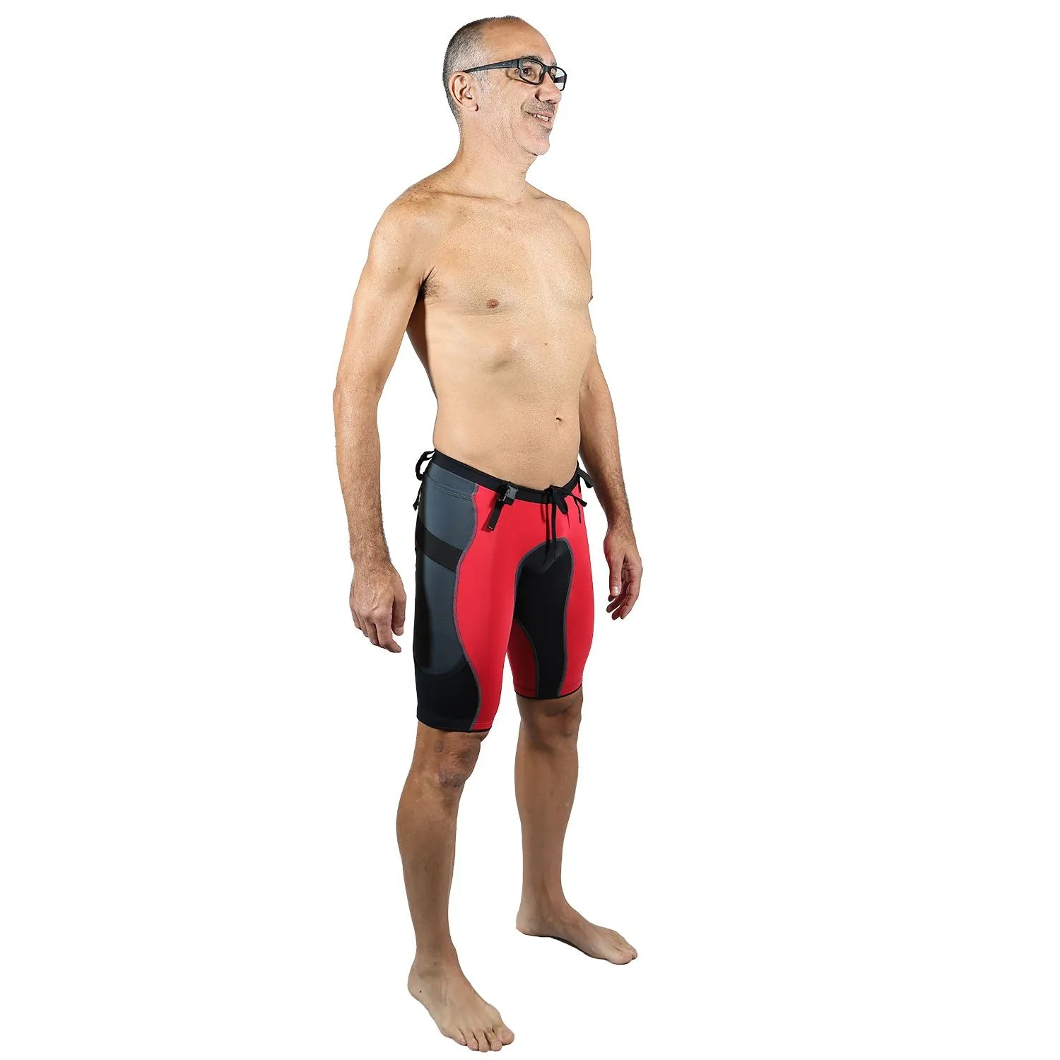 Bermuda TRAIL RUNNING Vermelho/Preto/Estanho - Masculina