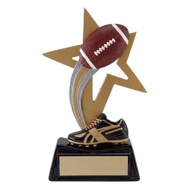 big star football resin trophy