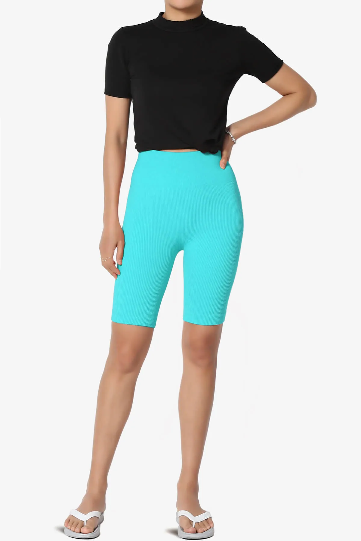 Billion Compression Ribbed Seamless Biker Shorts