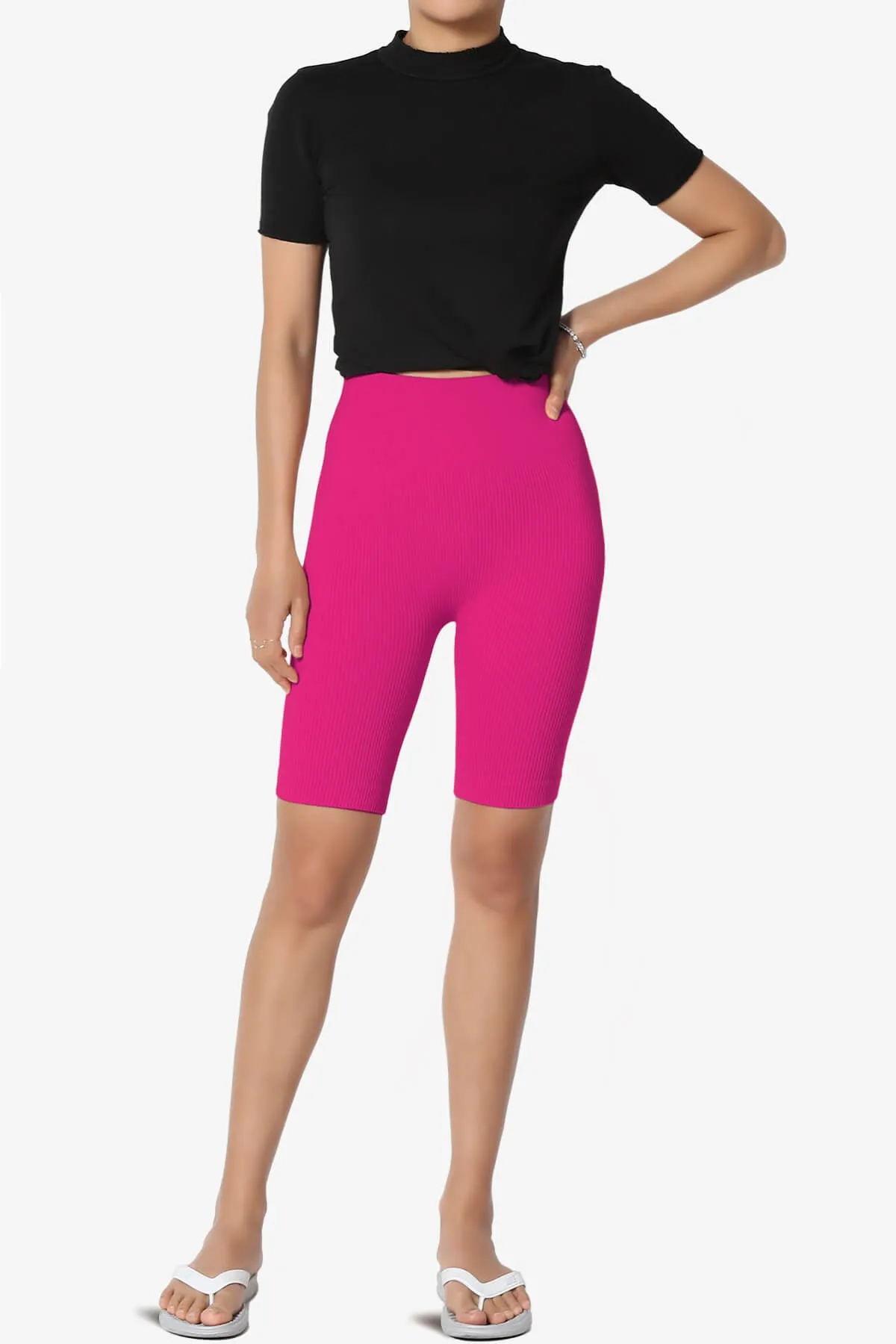 Billion Compression Ribbed Seamless Biker Shorts