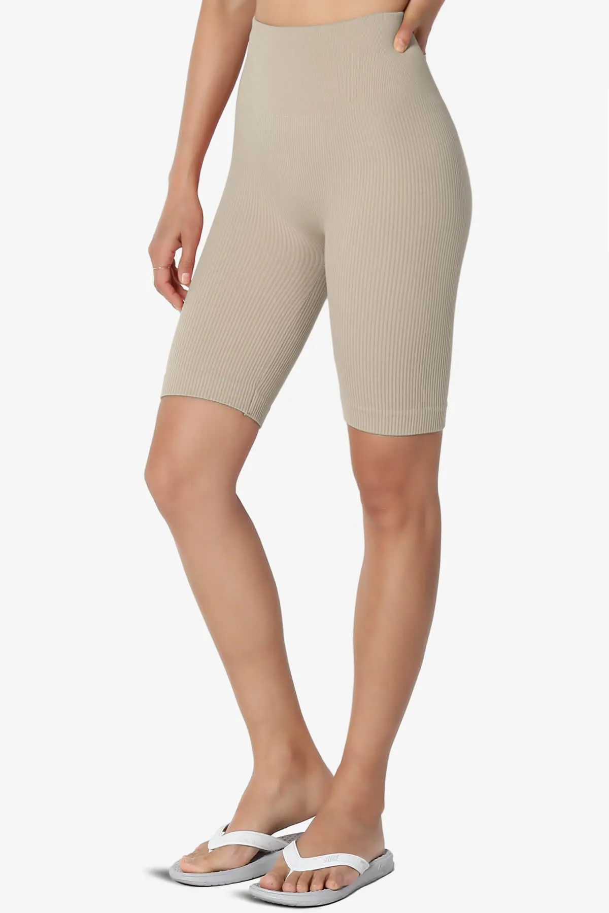 Billion Compression Ribbed Seamless Biker Shorts