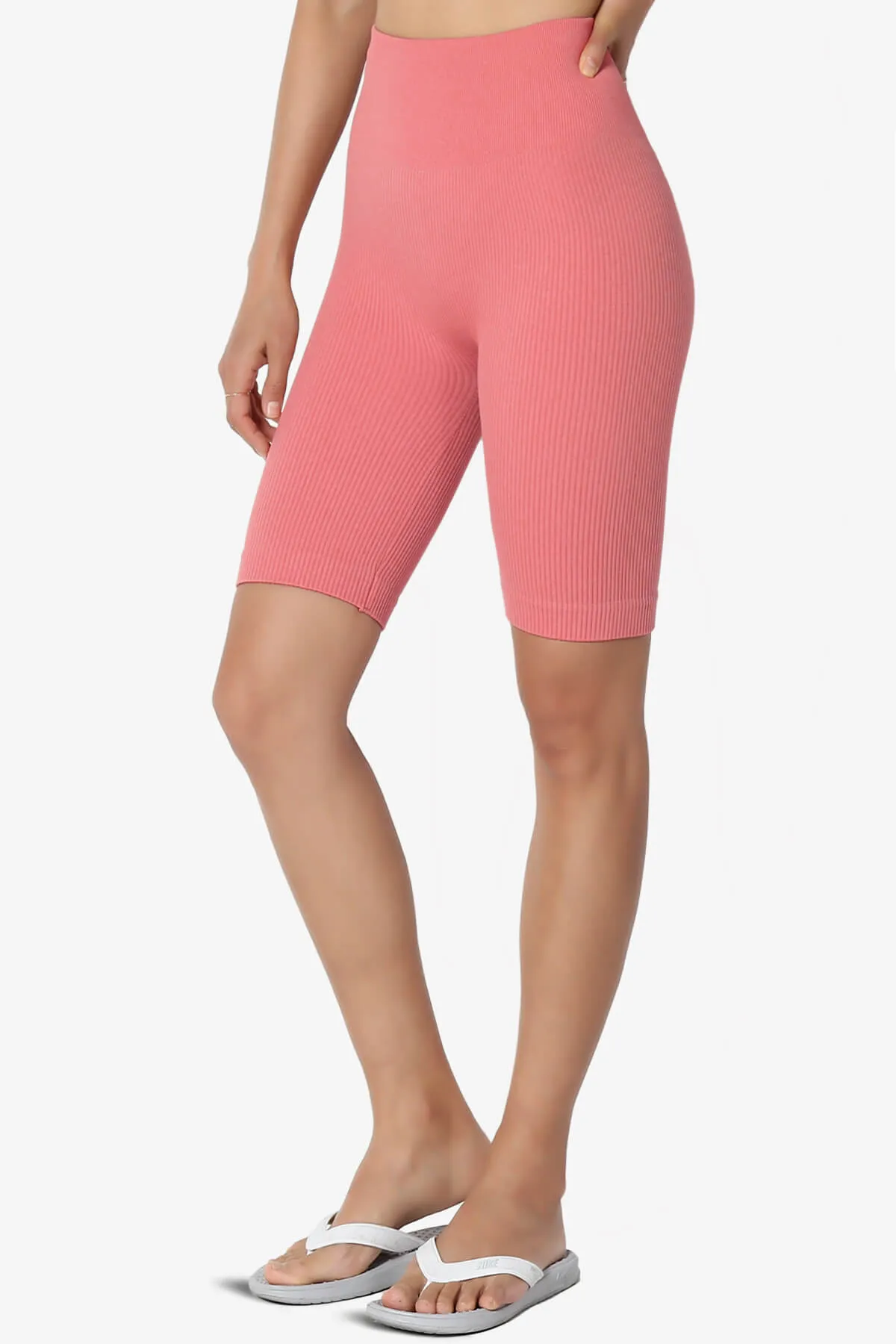 Billion Compression Ribbed Seamless Biker Shorts