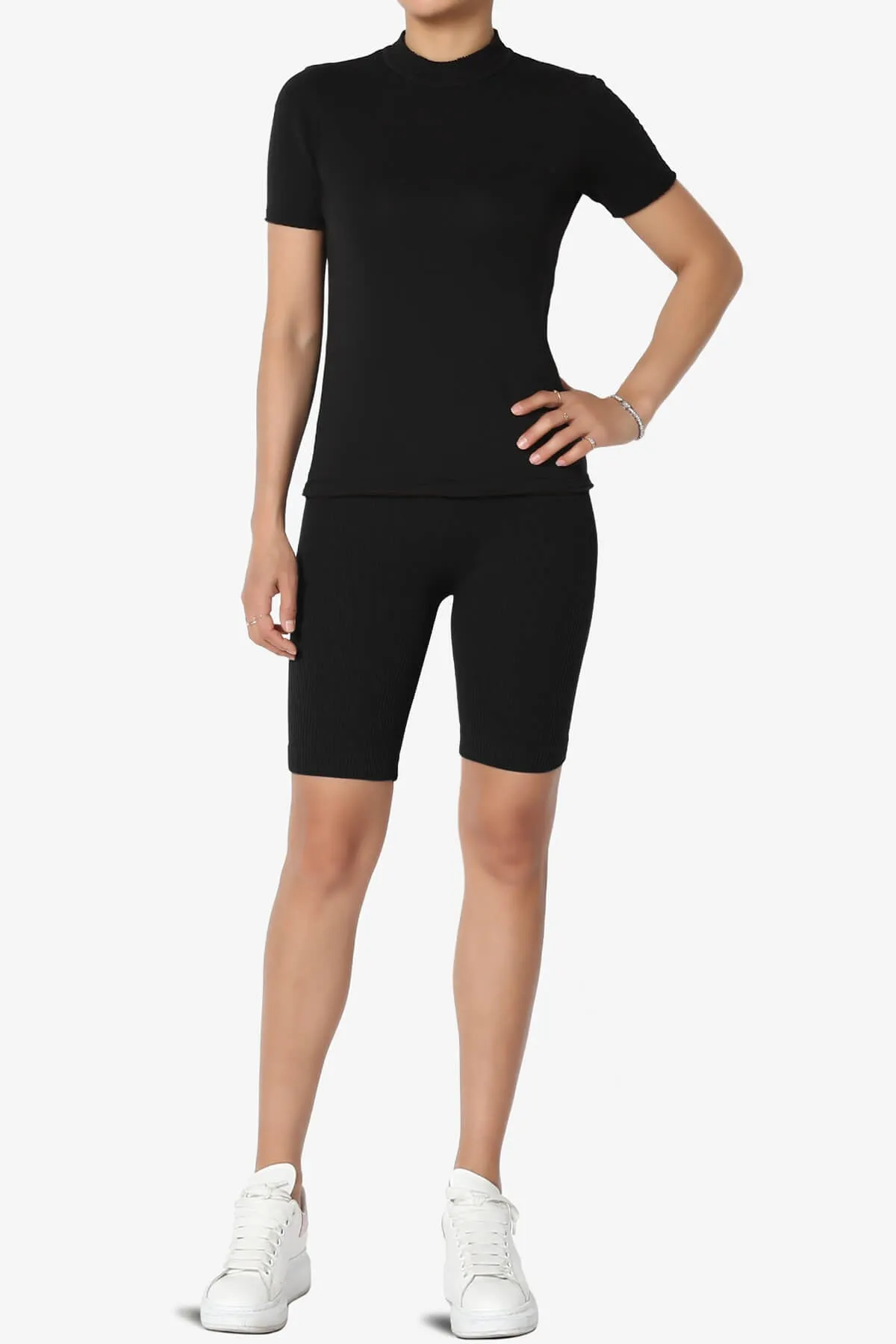 Billion Compression Ribbed Seamless Biker Shorts