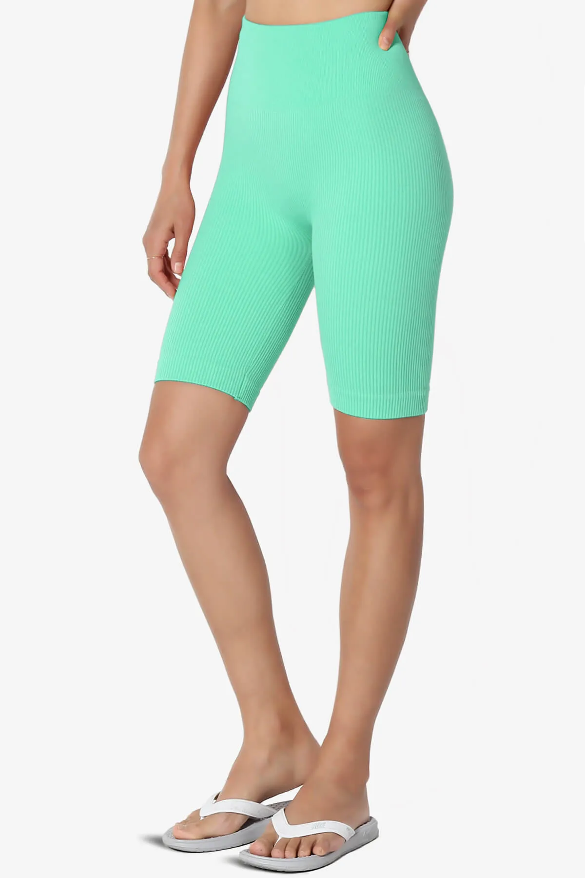 Billion Compression Ribbed Seamless Biker Shorts