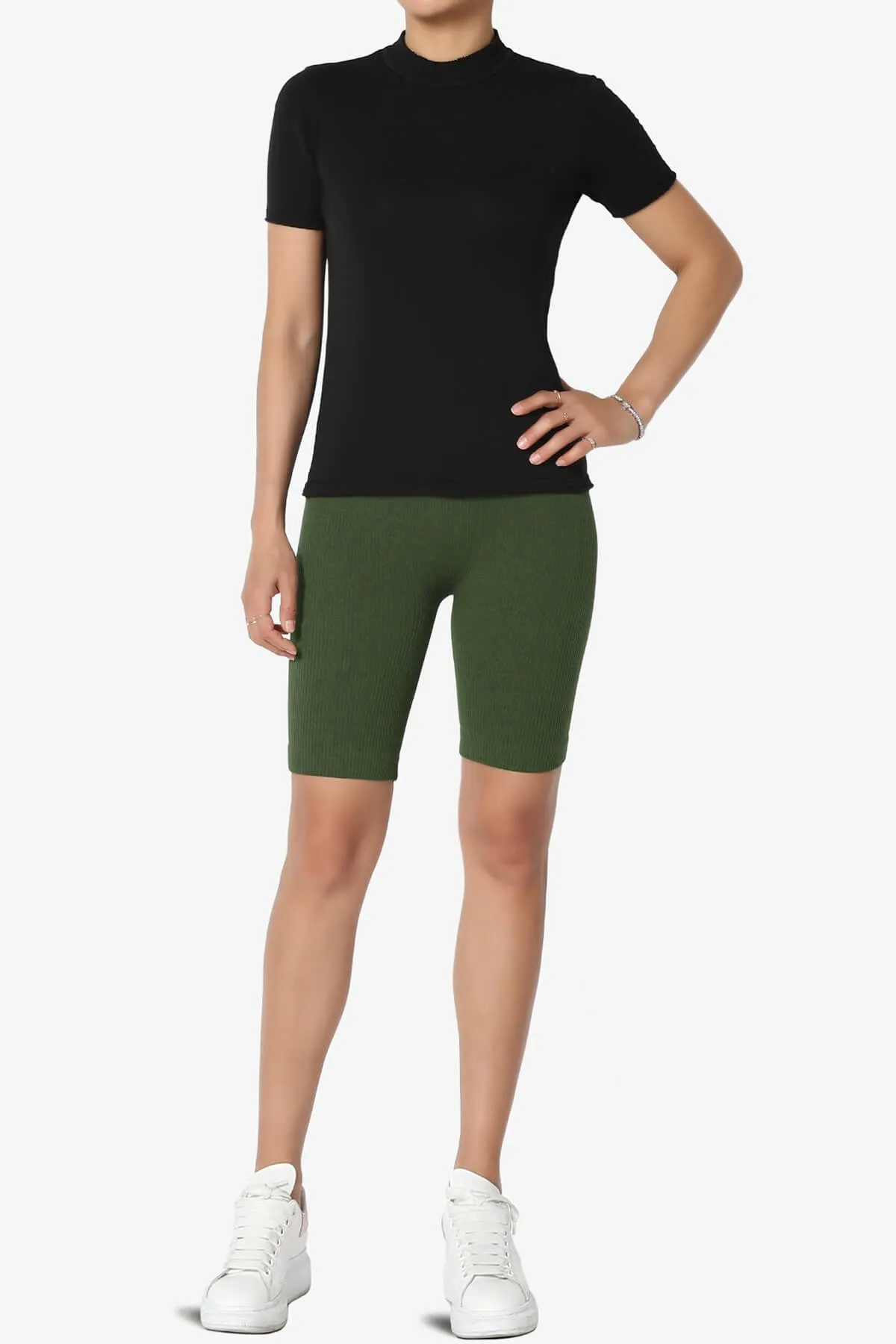 Billion Compression Ribbed Seamless Biker Shorts