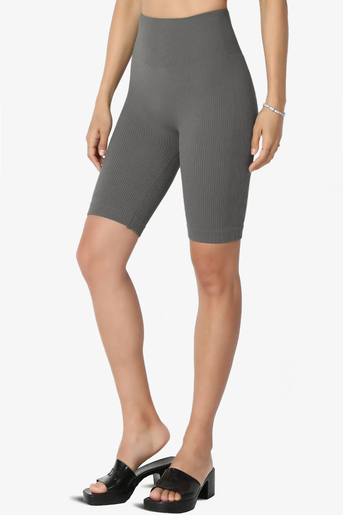 Billion Compression Ribbed Seamless Biker Shorts