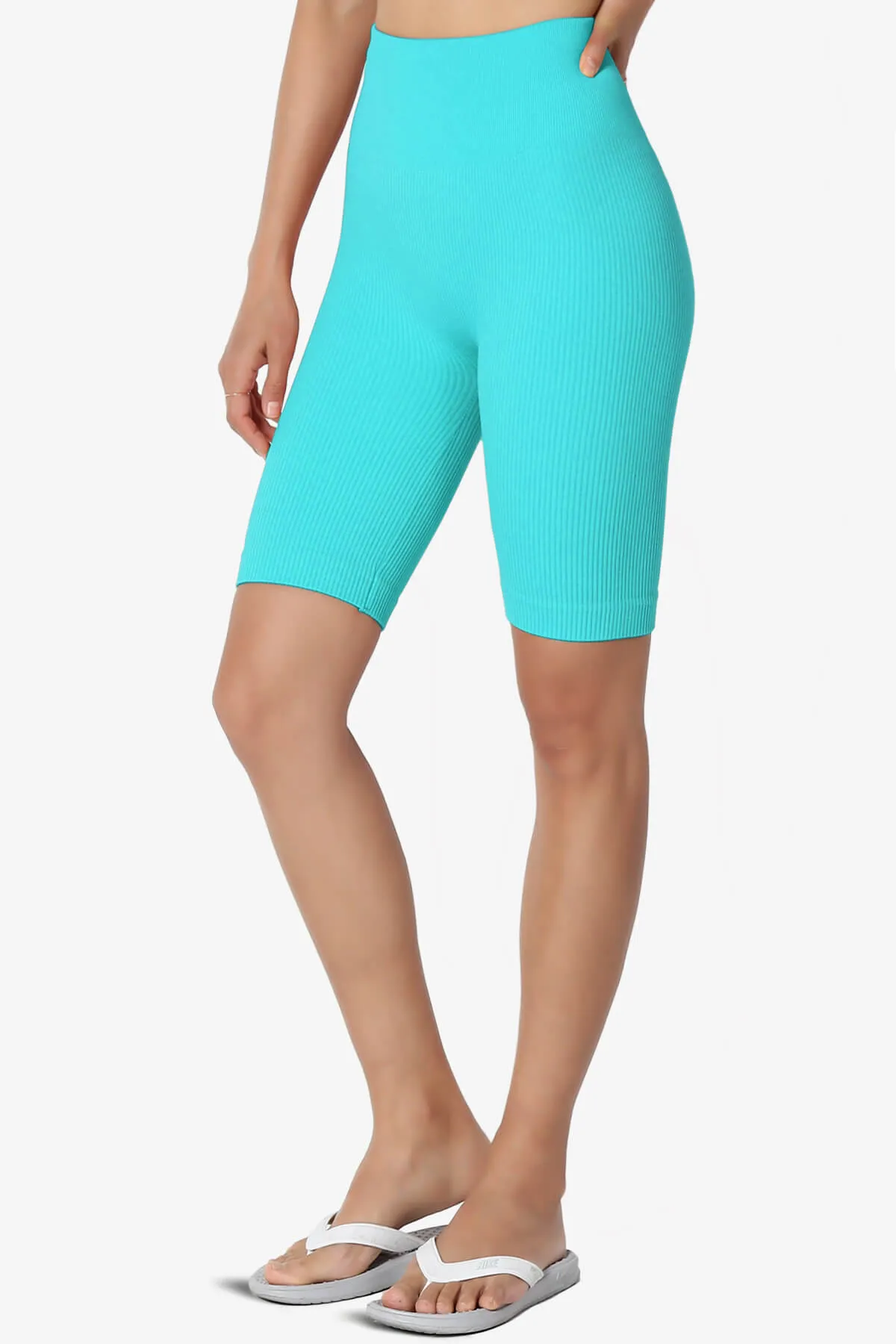 Billion Compression Ribbed Seamless Biker Shorts