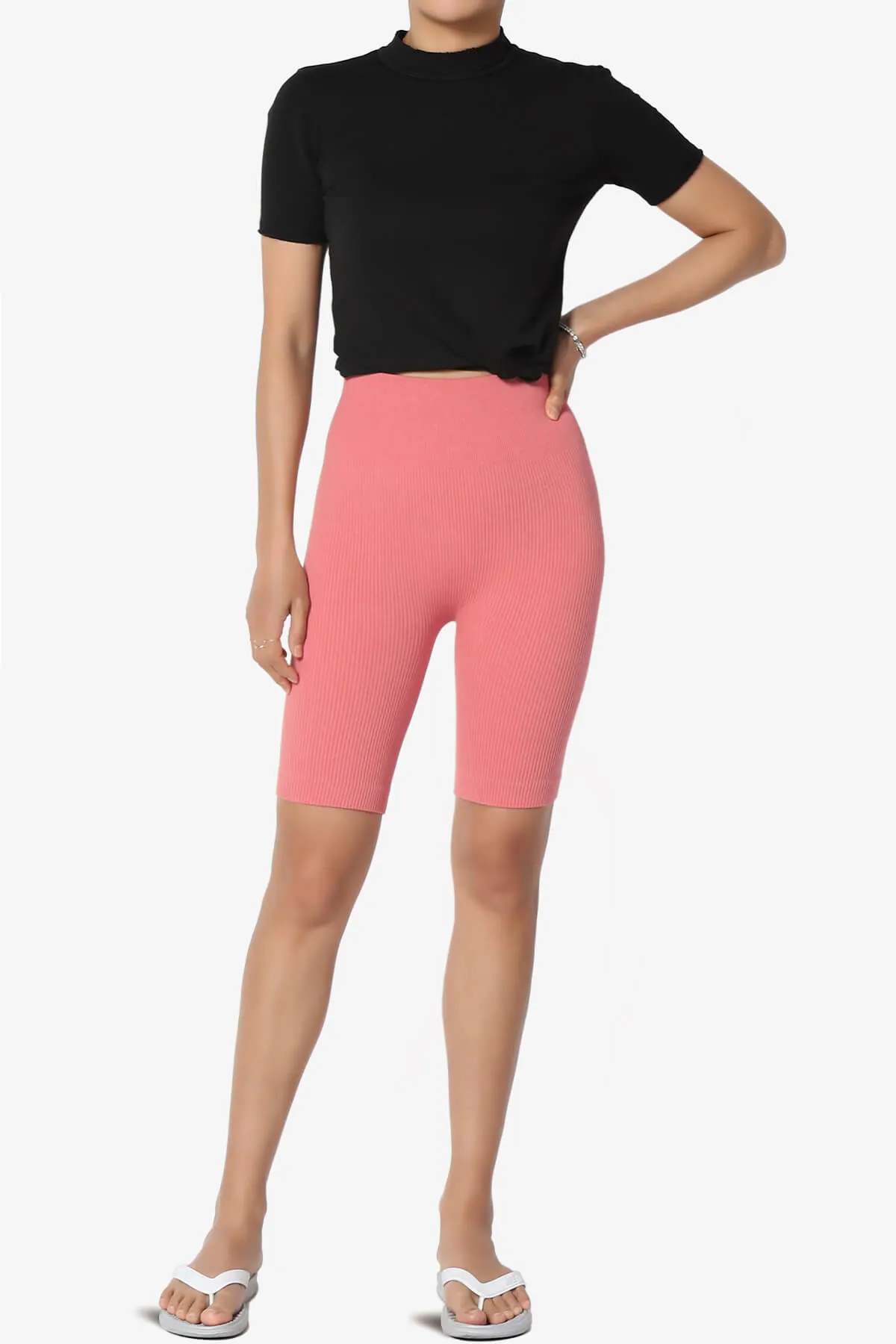 Billion Compression Ribbed Seamless Biker Shorts