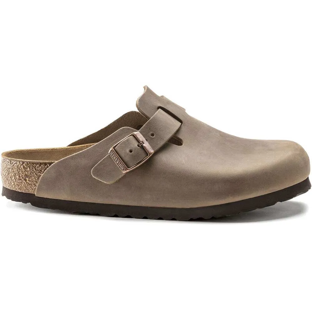 Birkenstock Boston Oiled Leather Clog - Tabacco Narrow