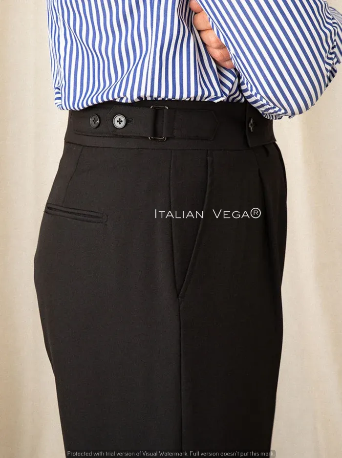 Black Oxford Gurkha Trouser by Italian Vega®