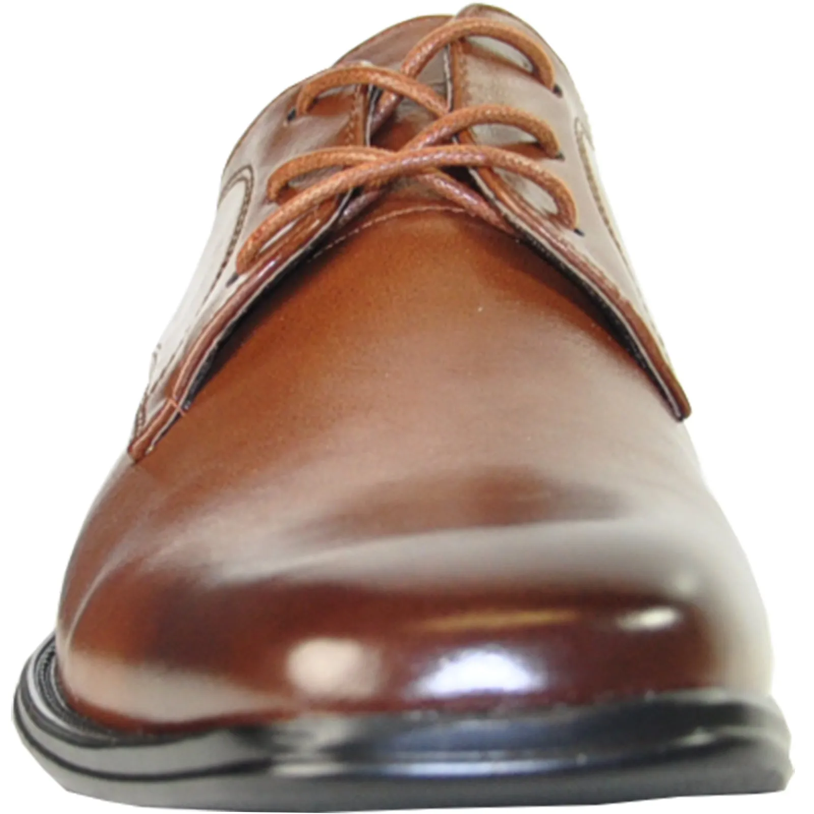 BRAVO Men Dress Shoe MILANO-4 Oxford Shoe Brown