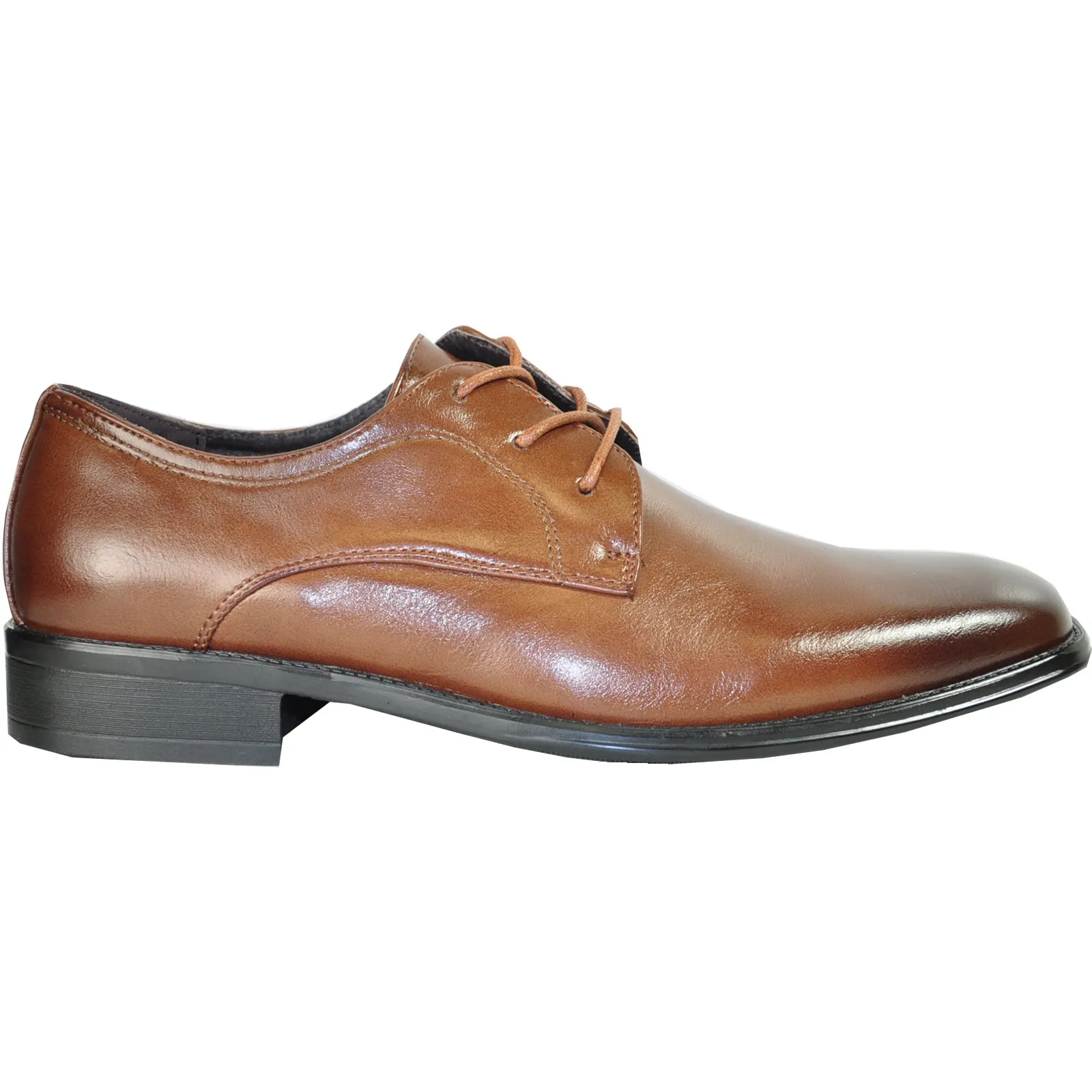 BRAVO Men Dress Shoe MILANO-4 Oxford Shoe Brown