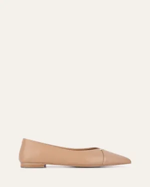 DALTON DRESS FLATS TAN LEATHER