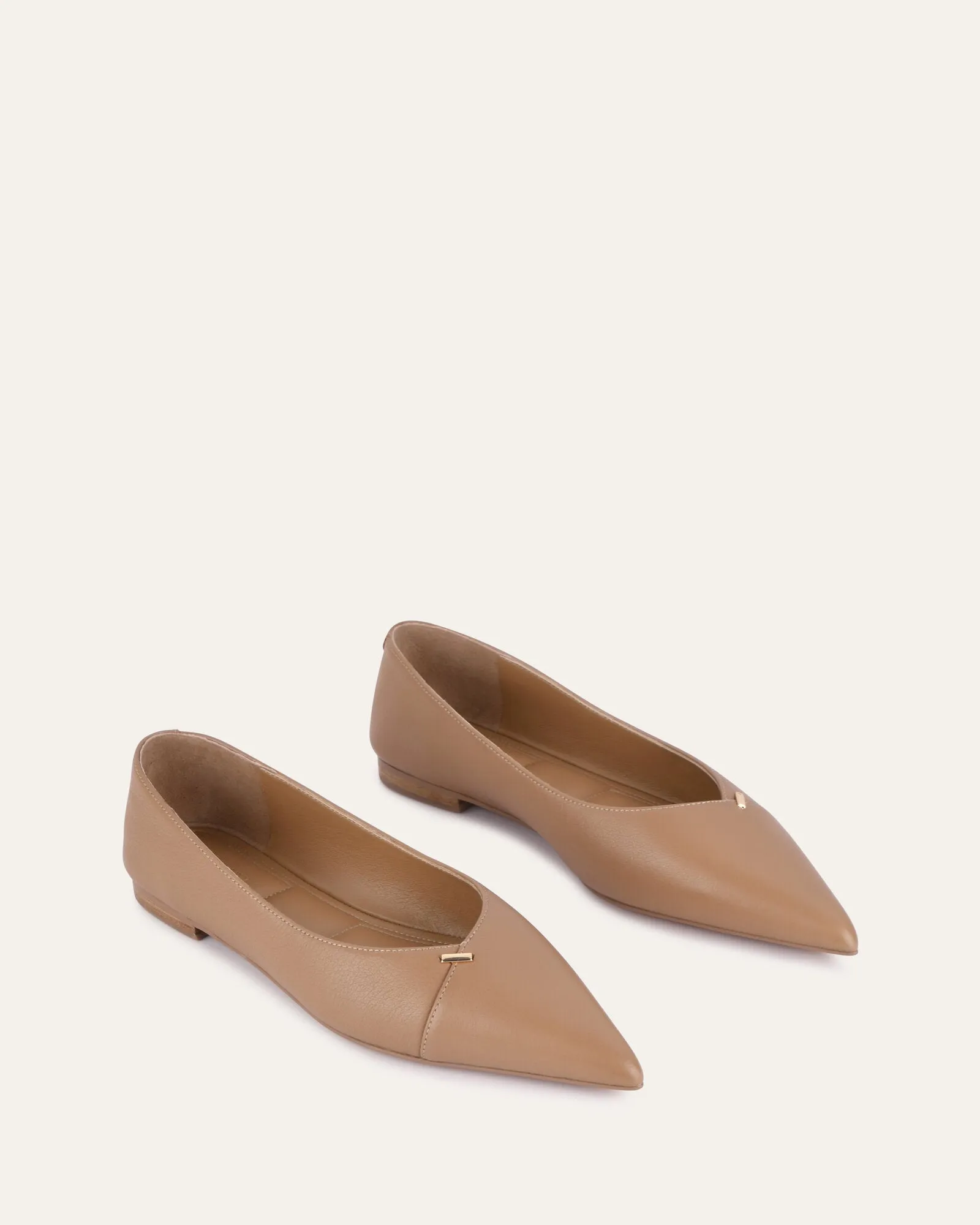 DALTON DRESS FLATS TAN LEATHER