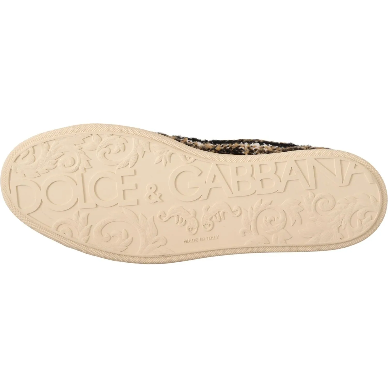 Dolce & Gabbana Beige High Top Fashion Sneakers