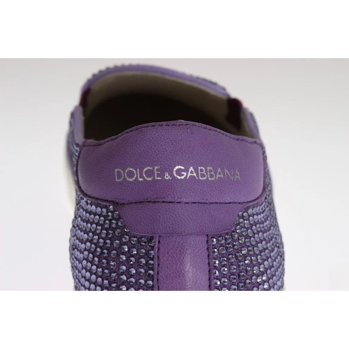 Dolce & Gabbana Elegant Purple Strass Fashion Sneakers