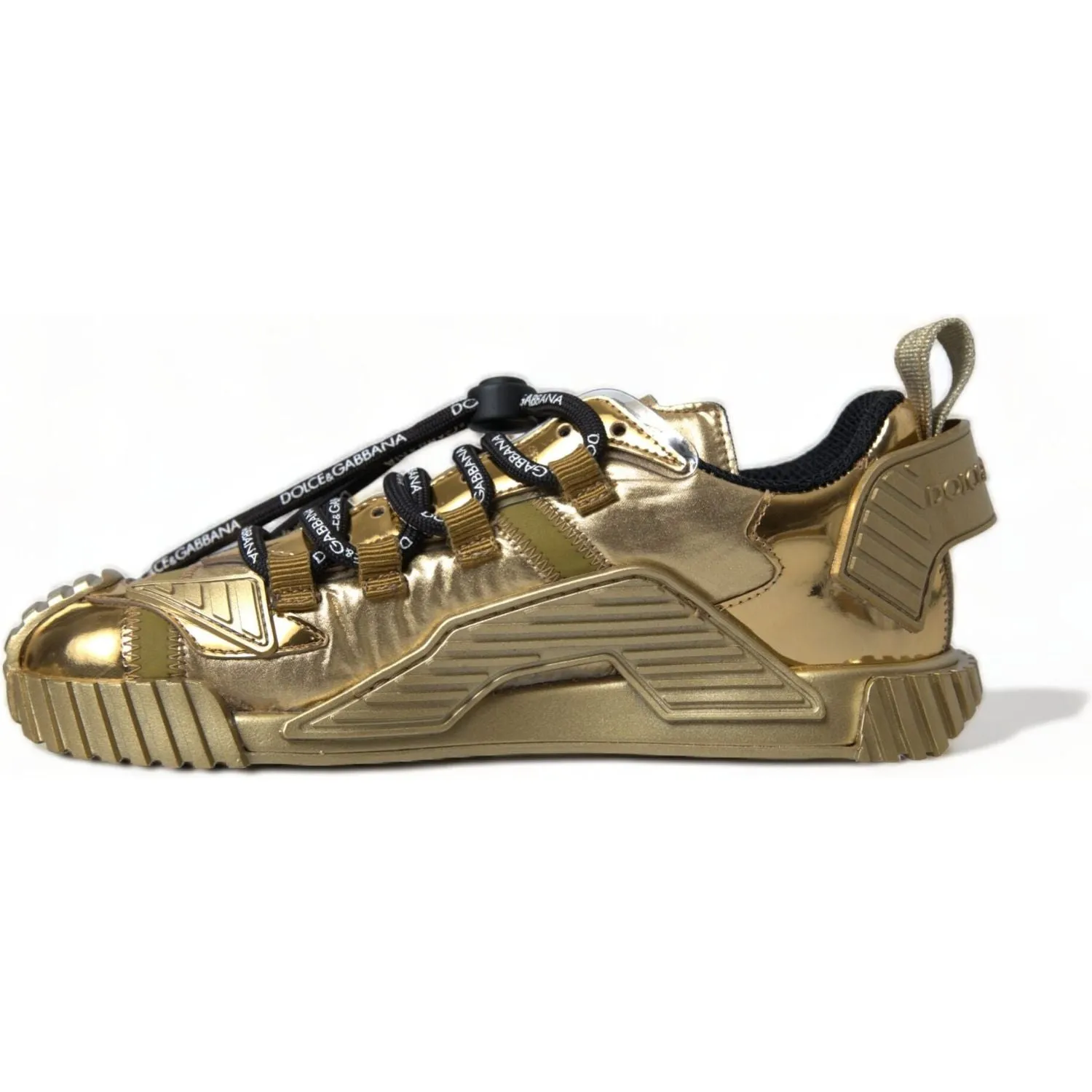 Dolce & Gabbana Gleaming Gold-Toned Luxury Sneakers