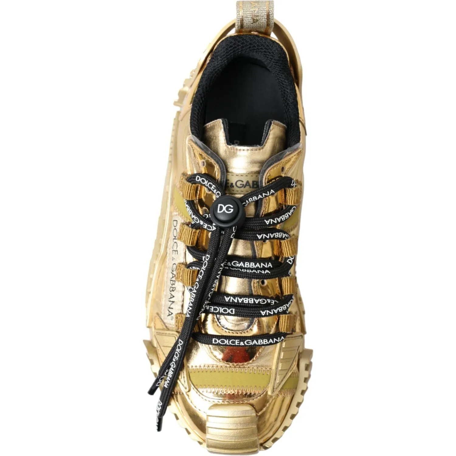 Dolce & Gabbana Gleaming Gold-Toned Luxury Sneakers