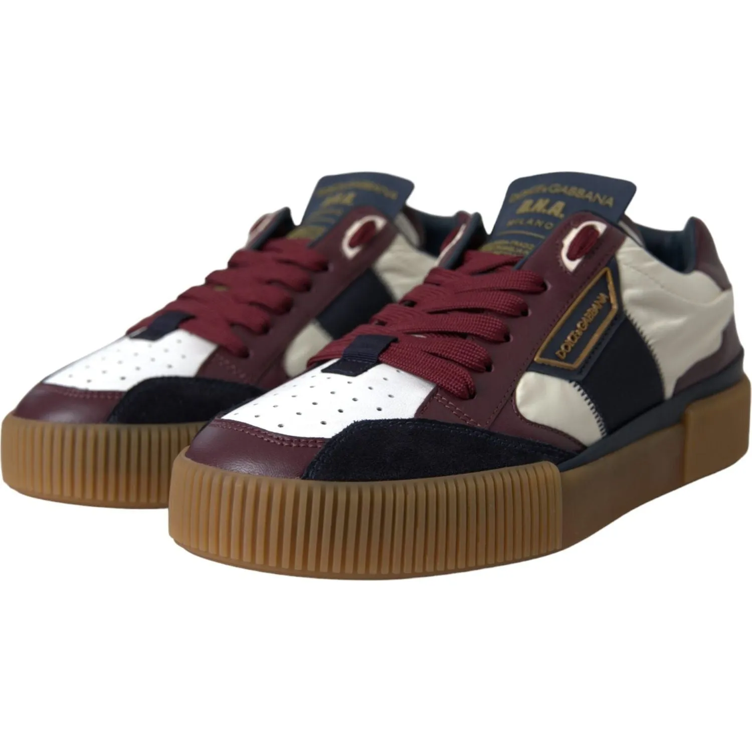 Dolce & Gabbana Multicolor Miami Leather Low Top Sneakers Shoes