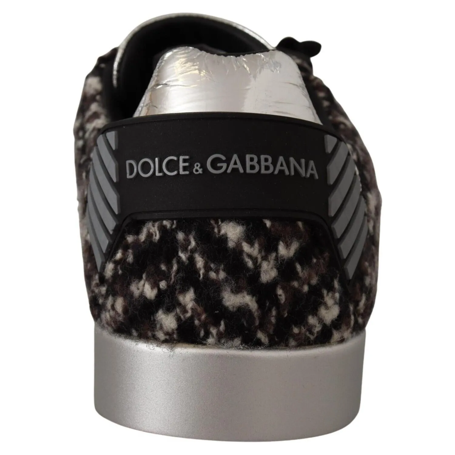 Dolce & Gabbana Silver Elegance Leather Sneakers