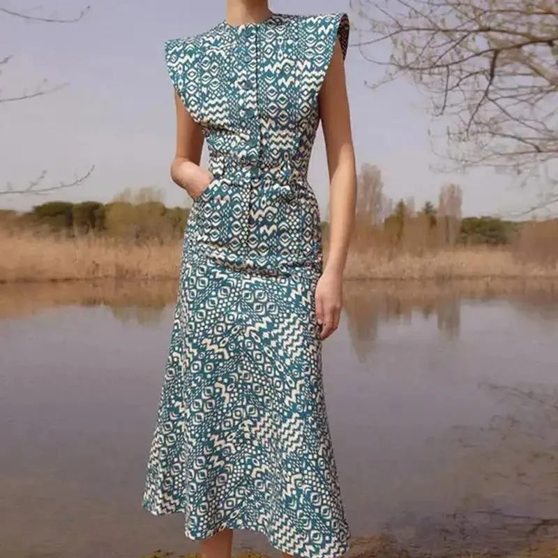 Ethnic Blue Summer long Dress