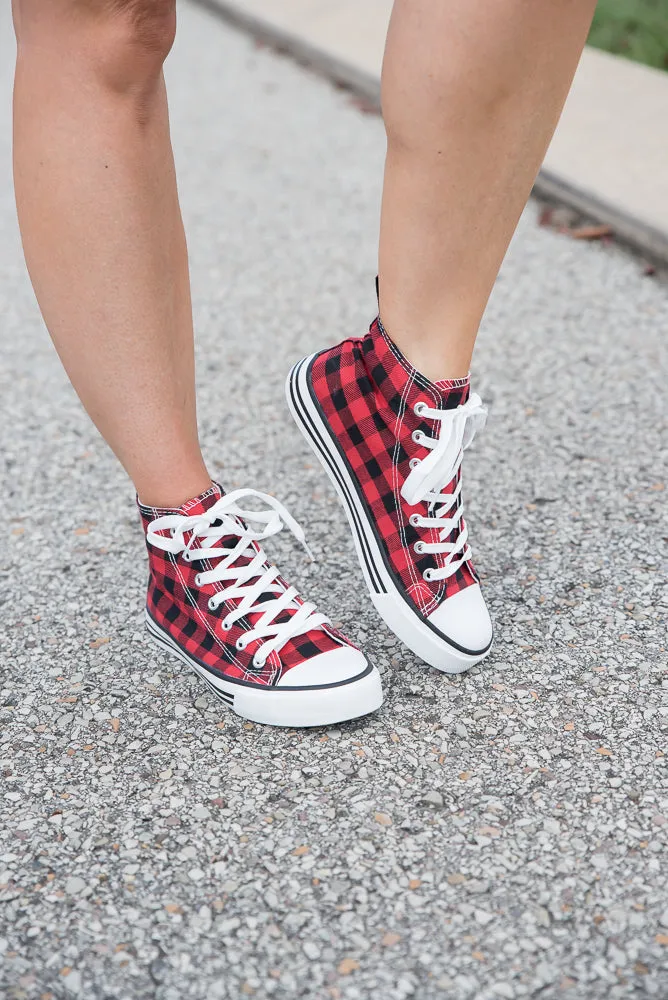 Got the Look Sneakers in Red Plaid [Online Exclusive]