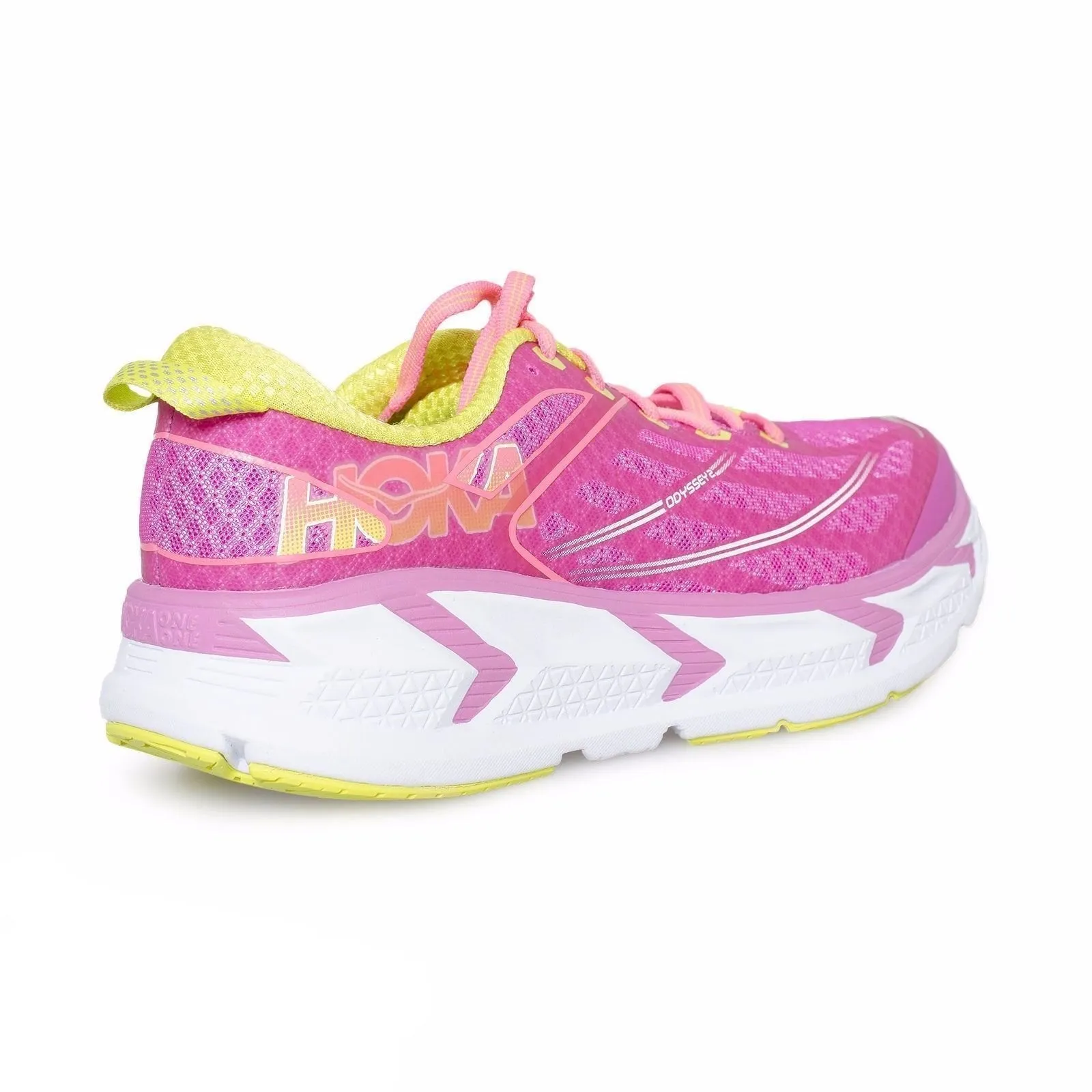 Hoka One One Odyssey 2 Fushia / Neon Coral Running Shoes