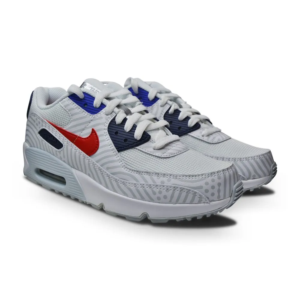 Juniors Nike Air Max 90 GS - CZ8650 100 - White University Red