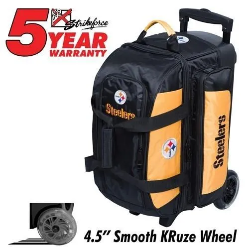 KR Strikeforce NFL Double Roller Pittsburgh Steelers Bowling Bag