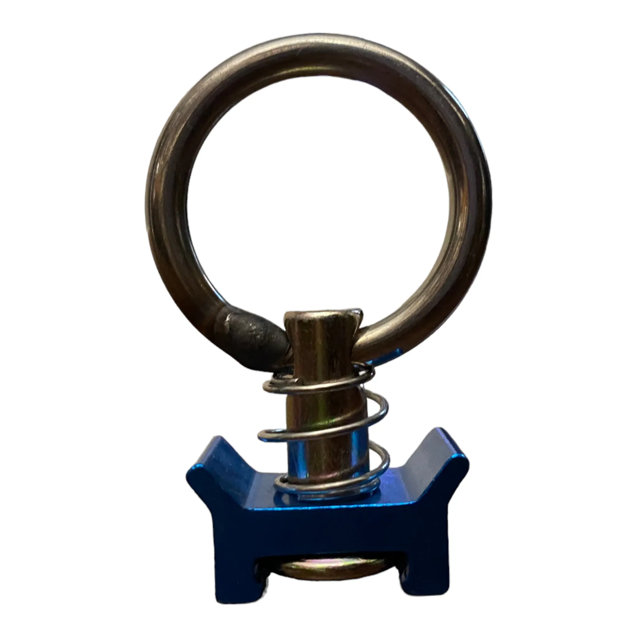 L-Track Blue Single Stud Fitting With Round Ring | LTSSOR