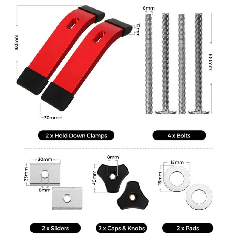 Levoite T-Track Hold Down Clamps