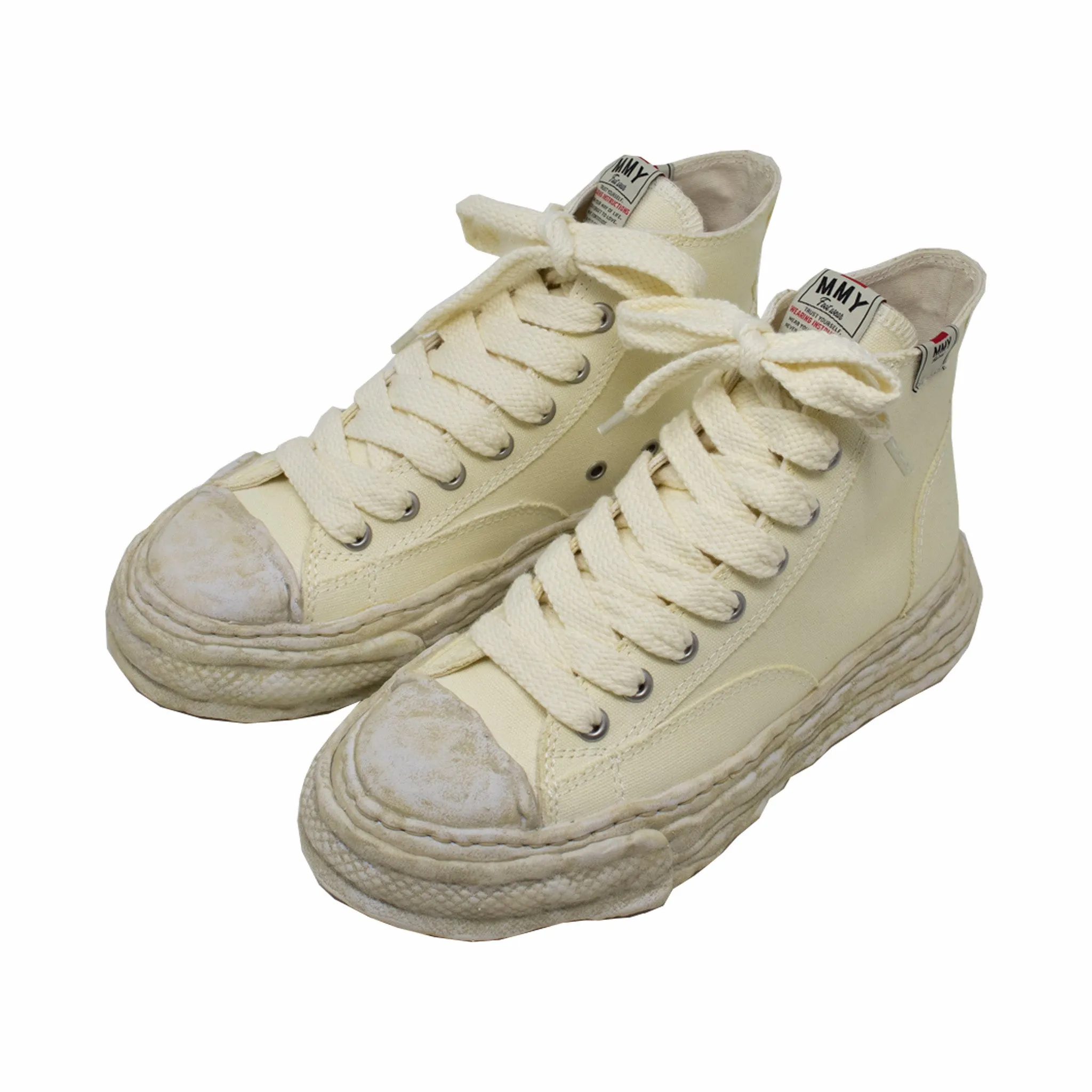 Maison MIHARA YASUHIRO "Peterson 23" OG Sole Canvas High-Top Sneaker (White)