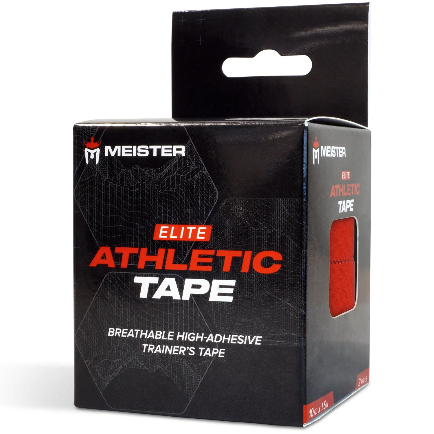 Meister Elite Porous Athletic Tape - 2 Roll Pack - Red