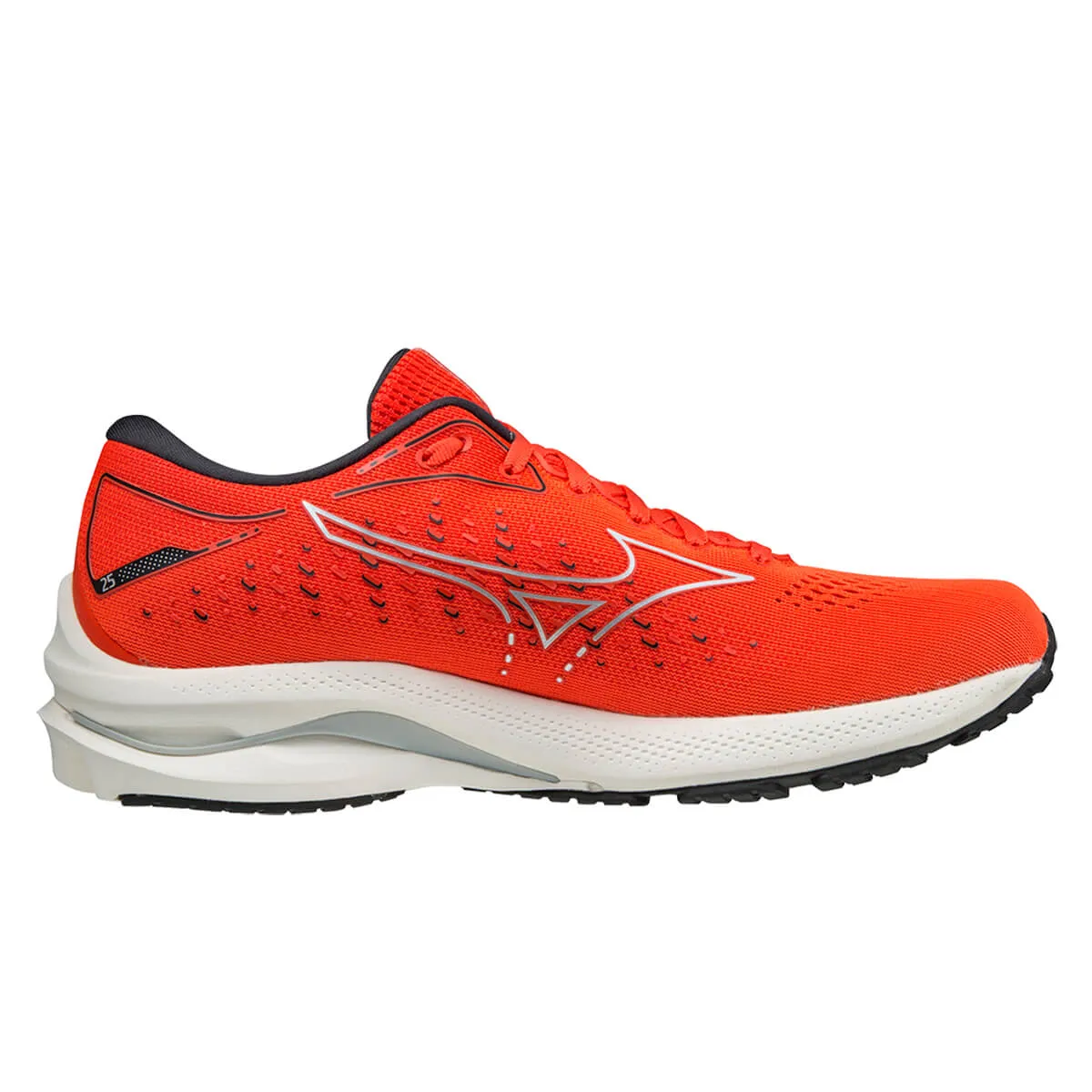 Mizuno Wave Rider 25 Mens | Chtomato/silver/vgray