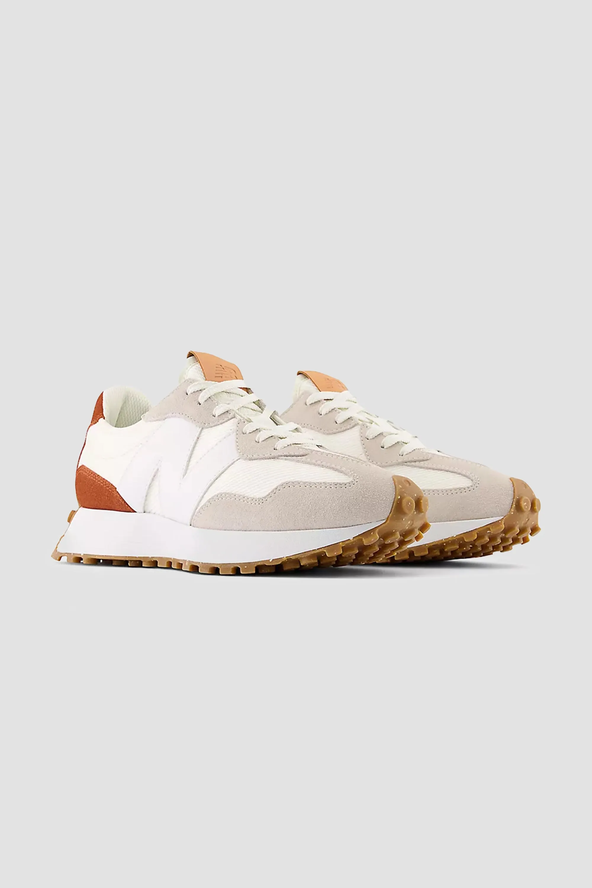 New Balance Women's 327 Sneaker in Sea Salt with Rust Oxide