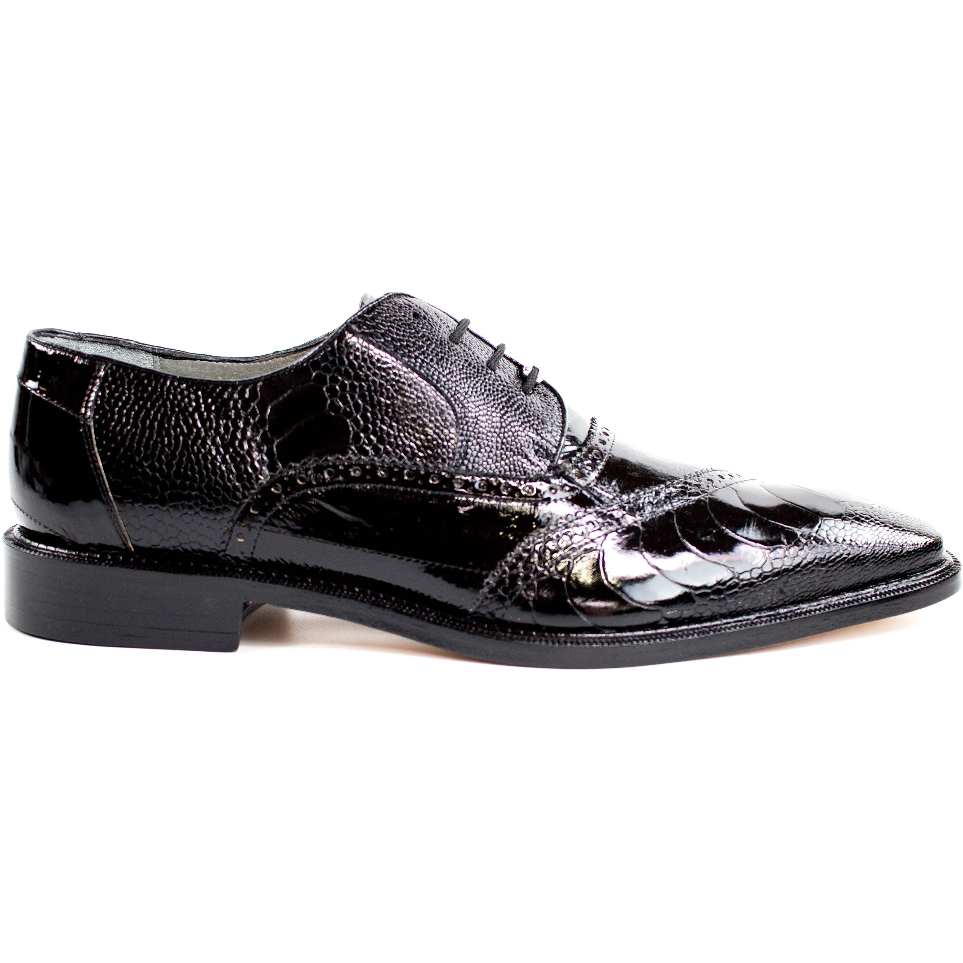 Nino Eel and Ostrich Wingtip Oxford Shoe by Belvedere